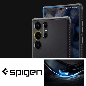 Spigen Rugged Armor Handyhülle Schutzhülle für Samsung Galaxy S23 Ultra Mattschwarz