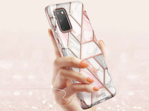 Etui Supcase Cosmo für Samsung Galaxy S20 FE Marble Pink