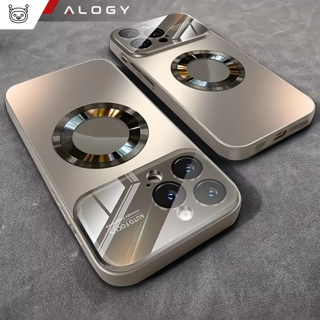 Etui do Apple iPhone 16 Pro Max obudowa Alogy MagSafe LuxeShield™ Case z ochroną obiektywów do MagSafe Titanium + Szkło hartowane
