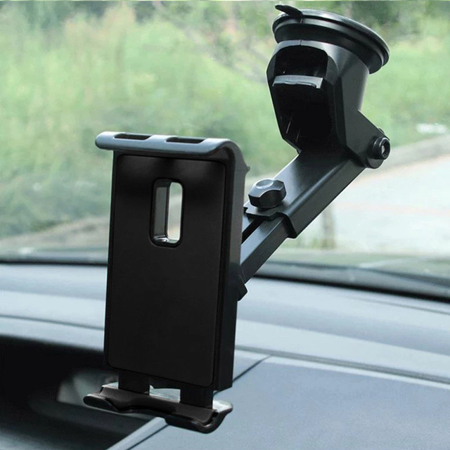 Uchwyt samochodowy Alogy uniwersalny na szybę, deskę rozdzielczą do telefonu tabletu 11" Czarny + Ładowarka samochodowa