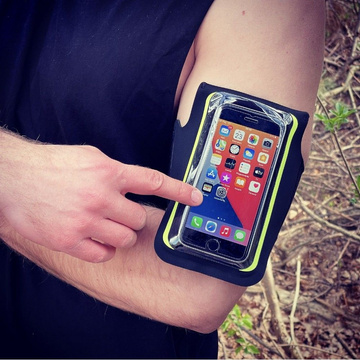 Sportarmband Running Case Wasserdichtes Armband für 6,5-Zoll-Telefon Grau