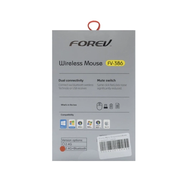 FOREV FV-386 Schwarze USB-Business-Kabellose Maus