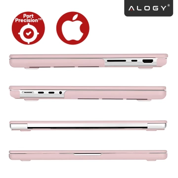 Schutzhülle für Apple MacBook Pro 16 2021–2025 (M1/M2/M3/M4) – Flexible, matte Schutzhülle, leicht und widerstandsfähig – Alogy AirGuard™ Pink