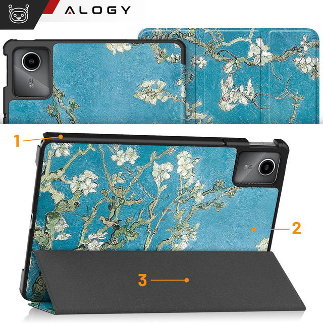 Etui do Lenovo Tab K11 / K11E 11” M11 10.95" TB330FU / TB330XU / TB331FC obudowa na tablet Case Alogy Book Cover Kwitnący migdałowiec (van Gogh)