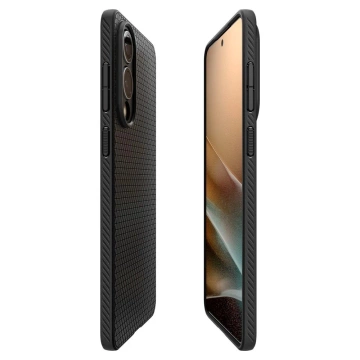 Samsung Galaxy S25 Edge Spigen Liquid Air Case Schwarz