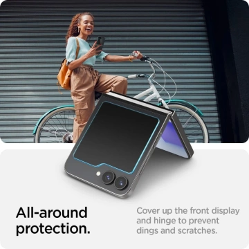 Spigen Glas.tR „Ez Fit“ gehärtetes Glas 2er-Pack für Samsung Galaxy Z Flip 6 Clear