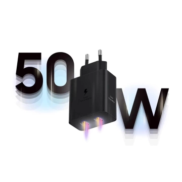 Samsung Power Adapter Duo Netzwerkladegerät 2x USB-C 50W - Schwarz