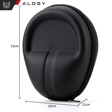Etui ochronne na słuchawki do JBL TUNE 720BT 760NC 770NC Alogy Hard Case obudowa ochronna na zamek 23x18x11cm Czarne