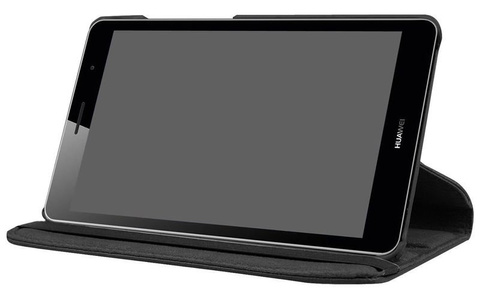 Etui obrotowe 360 Huawei MediaPad T3 7.0 Czarne + FOLIA + RYSIK