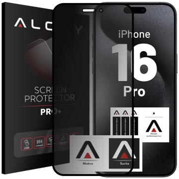 Szkło hartowane Prywatyzujące do Apple iPhone 16 Pro matowa ochrona na ekran Alogy Privacy Glass