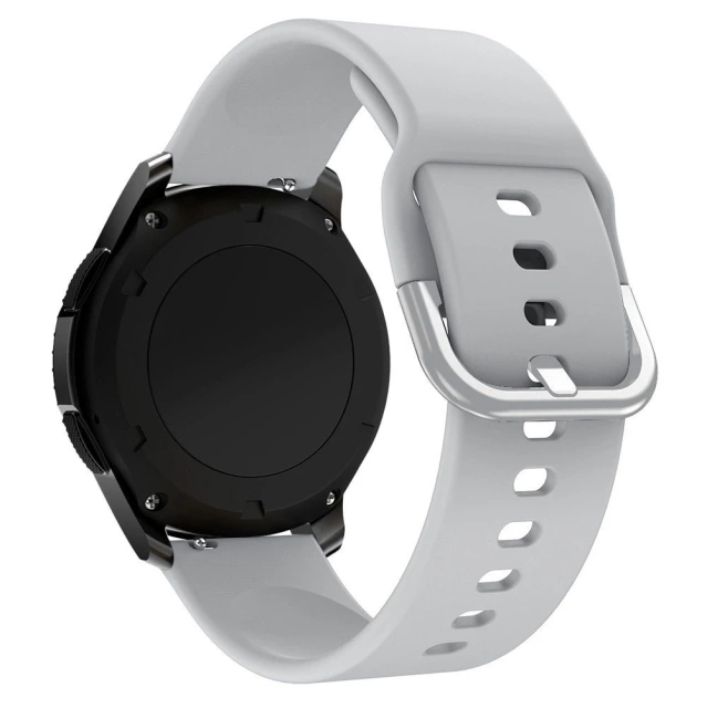 Silikonband TYS Armband für Smartwatch Uhr universal 20mm grau