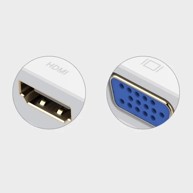 Adapter UGREEN przejściówka wideo micro HDMI - HDMI + VGA 30cm czarny (MM115)