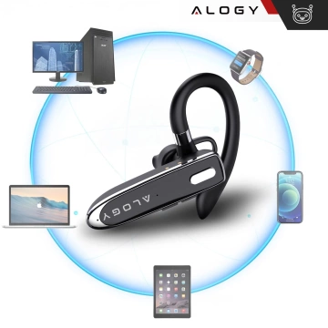 Kabelloses Headset für Bluetooth 4.0-Anrufe, Auto-Headset mit Display V8 Schwarz