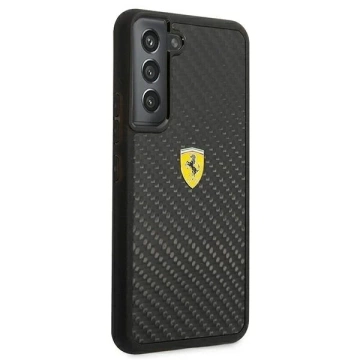 Etui Ferrari FEHCS22MFCAK für Galaxy S22 S906 Hardcase On Track Real Carbon czarny/black