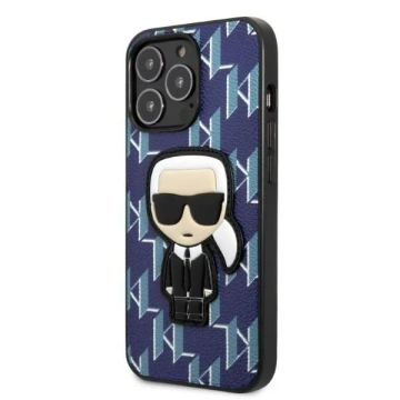 Handyschutzhülle Karl Lagerfeld KLHCP13LPMNIKBL für Apple iPhone 13 Pro / 13 6.1" Hardcase blau/blau Monogram Ikonik Patch