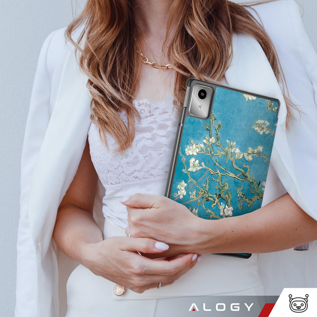 Etui do Lenovo Tab K11 / K11E 11” M11 10.95" TB330FU / TB330XU / TB331FC obudowa na tablet Case Alogy Book Cover Kwitnący migdałowiec (van Gogh) + Rysik