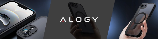 Etui do Apple iPhone 16e obudowa ochronna na telefon Alogy Matte HybridMag™️ Case do MagSafe Matowe Antypoślizgowe Wzmocnione Narożniki Czarne + Szkło Hartowane