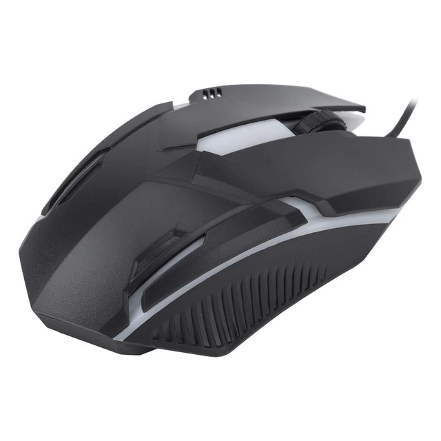Mysz myszka gamingowa dla graczy RGB LED do laptopa komputera 1200 dpi Czarna