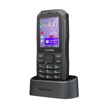 Blackview N1000 Schwarzes verstärktes 4G Dual-SIM-Telefon mit 3300 mAh