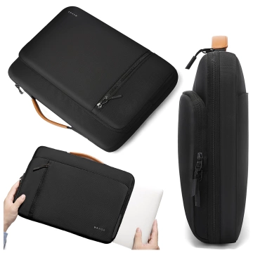 Bange wasserdichter Rucksack für 15,6-Zoll-Laptop, Stadtreisender, 45 x 30 x 16 cm, für Arbeit, Flugzeug, Herren, Damen, mit USB-Anschluss Schwarz