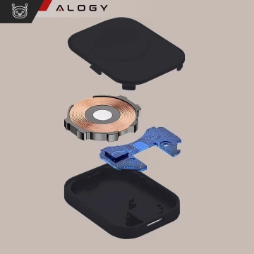 Apple Watch Alogy Ladegerät mit USB-C-Anschluss, Mini-Powerbank, Schwarz