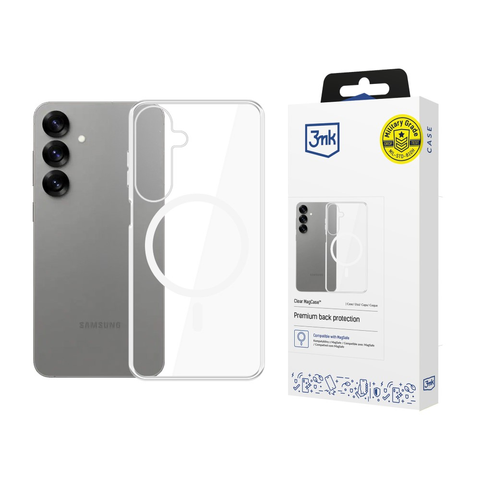 Etui do Samsung Galaxy S25 3mk Clear MagCase MagSafe Transparent