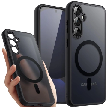 Samsung Galaxy S25 Hülle Alogy Matte HybridMag™️ MagSafe Hülle Matt Schwarz