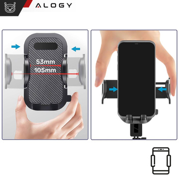 Telefonhalter Ständer Desktop-Ständer verstellbar 360 ​​Tischstativ Stativ 4-7" Alogie Schwarz