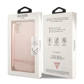 Guess GUOHCN61H4STP iPhone 11 różowy/pink hardcase 4G Print Strap