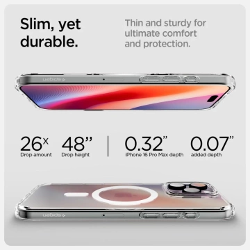 Etui Spigen Ultra Hybrid „T“ Mag MagSafe iPhone 16 Pro Weiß