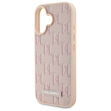 Karl Lagerfeld Hülle für iPhone 16 6,1" Pink Magsafe Hardcase Hot Stamp
