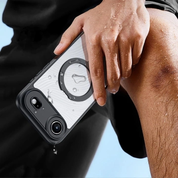 Etui do iPhone 17 Air Dux Ducis Aimo Mag Pierścień Podstawka Czarne