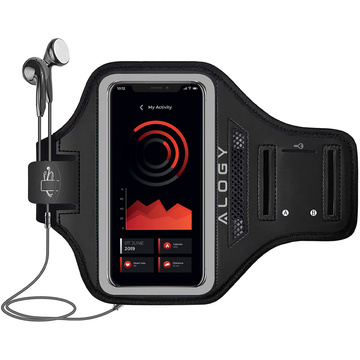 Alogy WaterProof Sport ArmBand Lauftasche, wasserdichtes Armband für Telefon 6,7 Zoll, Schwarz