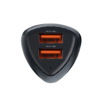 Forcell Carbon Autoladegerät QC 3.0 2xUSB 36W Schwarz
