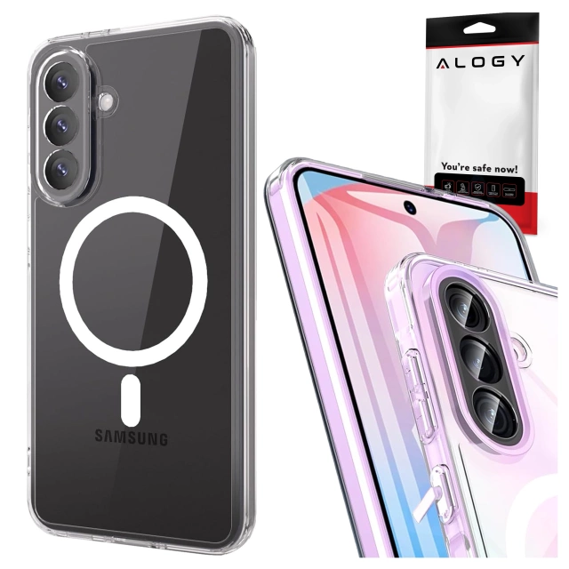 Etui do Samsung Galaxy A56 / A36 5G obudowa ochronna na telefon Alogy HybridMag™️ Case do MagSafe Przezroczyste