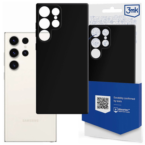 Hülle für Samsung Galaxy S24 Ultra 3mk Matt Case Gehäusedeckel Mattschwarz Rückseite Glas