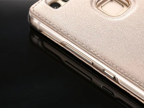 Etui Flip S-View Cover für Huawei p9 Czarne