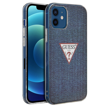 Guess GUHCP12SPCUJULDB iPhone 12 mini 5,4" granatowy/dunkelblaues Hardcase Jeans Collection