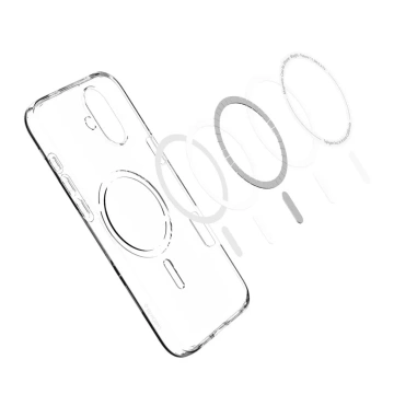 Hülle für iPhone 16 Spigen Liquid Crystal Mag Magsafe Schutzhülle Klar