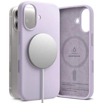 Etui do iPhone 17 Ringke Silicone Magnetic MagSafe Light Purple