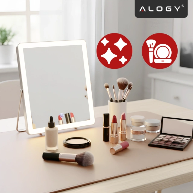 Podkładka na biurko 90×45 cm – antypoślizgowa mata ochronna z eleganckiej ekoskóry PU, pod mysz i klawiaturę, stylowa i trwała – Alogy WorkMat™ Beżowa