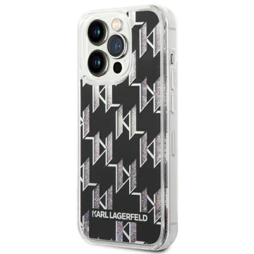 Etui Karl Lagerfeld KLHCP14XLMNMK do iPhone 14 Pro Max 6,7" hardcase Liquid Glitter Monogram czarny/black
