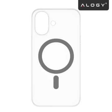 Hülle für Apple iPhone 16 Pro Max Alogy MagSafe Hybrid Matte Case Matte Cover mit Linsenschutz Schwarz