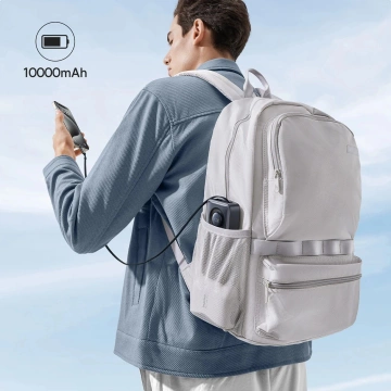 Baseus Free2Pull 10000 mAh 30 W Powerbank mit USB-C-Anschluss und einziehbarem USB-C-Kabel – Schwarz