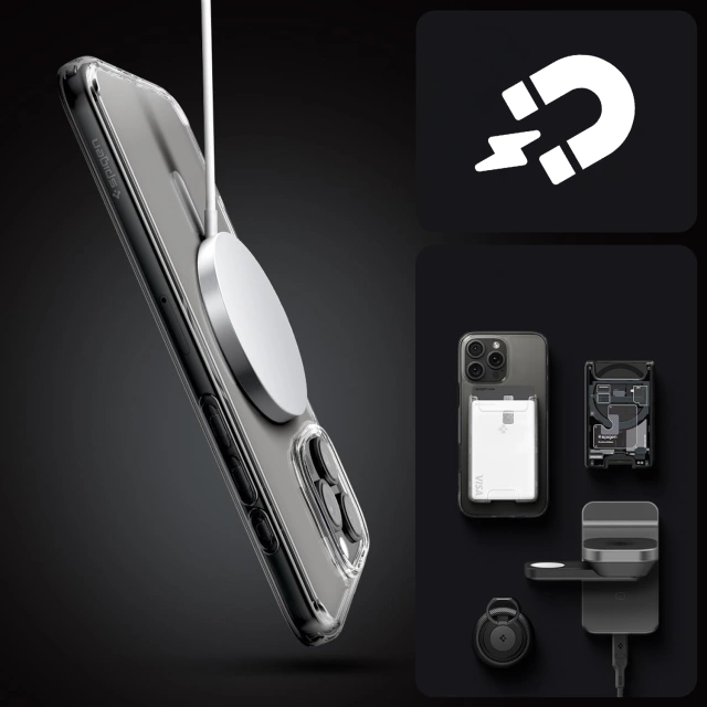 Etui + Szkło Spigen Ultra Hybrid Mag MagSafe do Apple iPhone 16 Pro obudowa Case Graphite