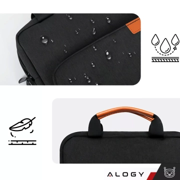 Torba na laptopa/ iPada Pro Air/ tablet 11-13 cal męska damska Unisex Pasek na ramię etui futerał pokrowiec Alogy saszetka czarna