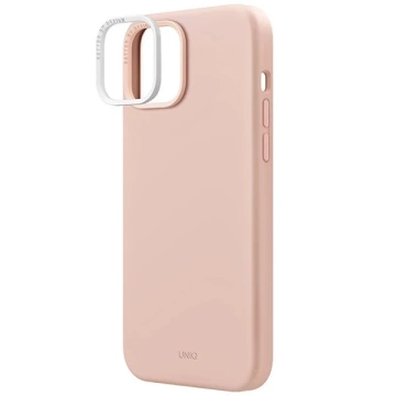 Etui do iPhone 15 UNIQ Lino Hue MagSafe Różowe