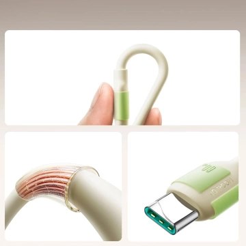 Kabel Joyroom S-A53 30W USB-C – Lightning 1,2m Beżowy Fluorescencyjny