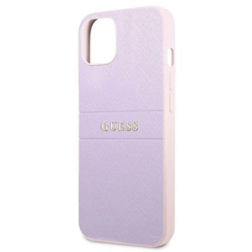 Etui Guess GUHCP13SPSASBPU für Apple iPhone 13 Mini 5,4" fioletowy/lila Saffiano Hot Stamp