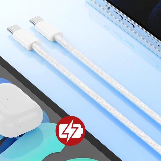Oryginalny kabel Apple A2795 do ładowania USB-C 1m 60W do iPhone 15 / 16 Szybkie ładowanie Biały
